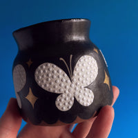 White Bumpy Butterfly Vase