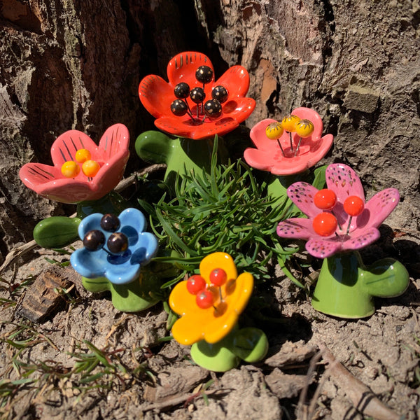 Small Flower Figurines