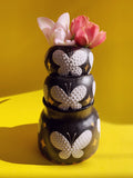 White Bumpy Butterfly Vase