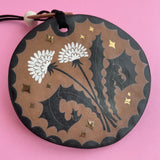 Floral Wall Hanging Plaques - round