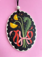 Floral Wall Hanging Plaques - Oval