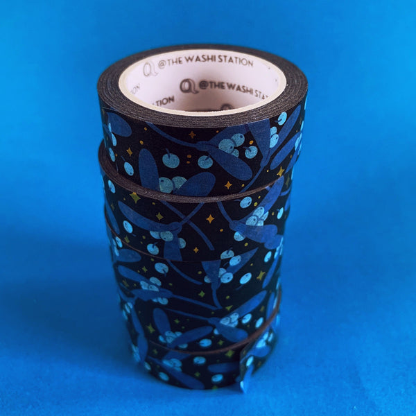 Washi tape - Baldur's Bane w Gold Foil (Mistletoe)