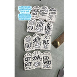 Alligator Hair Clips - Triple Tombstone