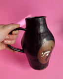 Black Vignette Lily of the Valley Pitcher-tall